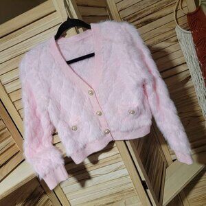 NEW BABY PINK COZY CARDIGAN | SIZE SMALL